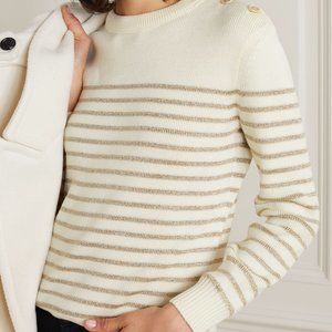 ✨NWT SAINT LAURENT METALLIC STRIPED SWEATER